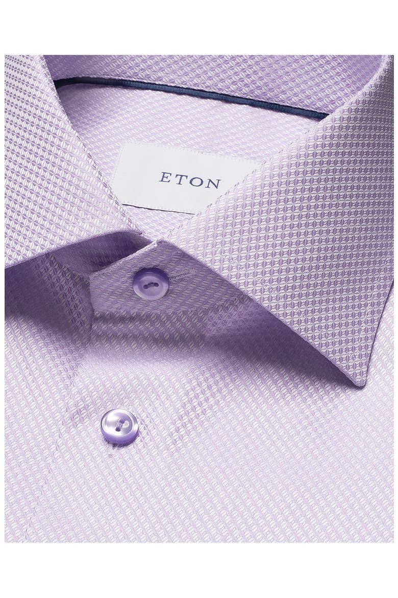 Contemporary Fit Textured Solid Dress Shirt, Alternate, color, LIGHT PURPLE