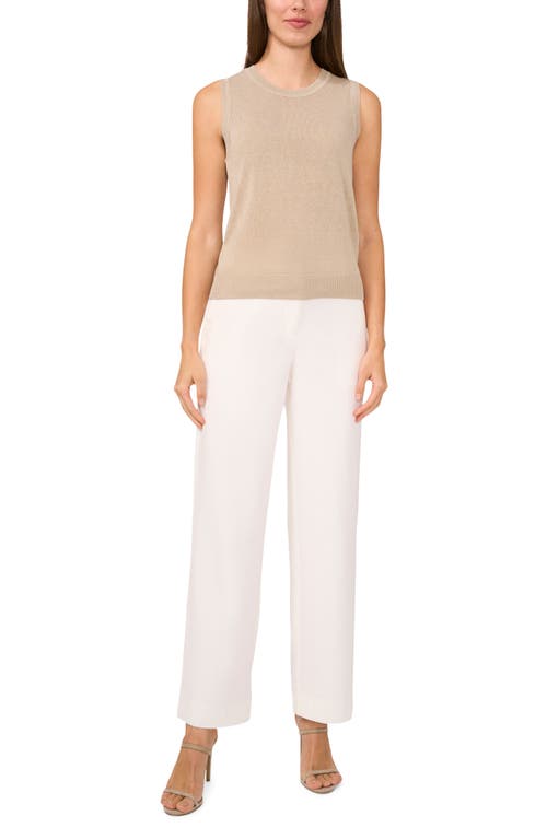 Halogenr Halogen(r) Crewneck Sweater Tank In Taupe Bisque