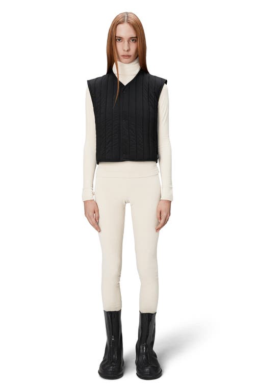 Shop Rains Banja Water Resistant Crop Liner Vest In Black