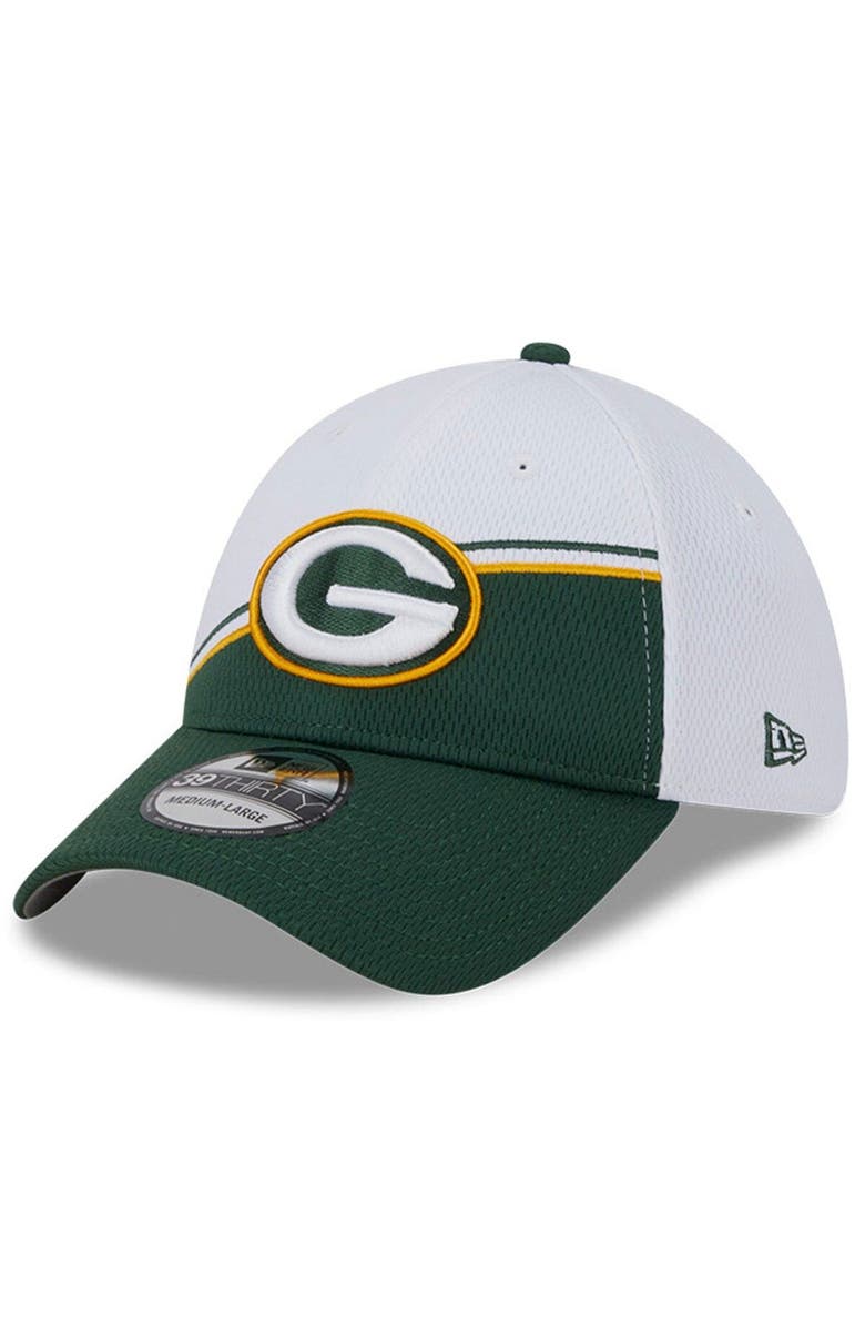 New Era Men's New Era  White/Green Green Bay Packers 2023 Sideline 39THIRTY Flex Hat, Alternate, color, White