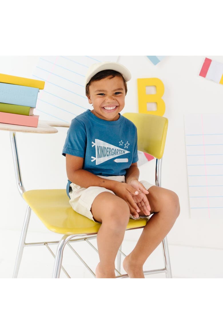 Kindergarten Pennant Short Sleeve T-Shirt, Alternate, color, Indigo