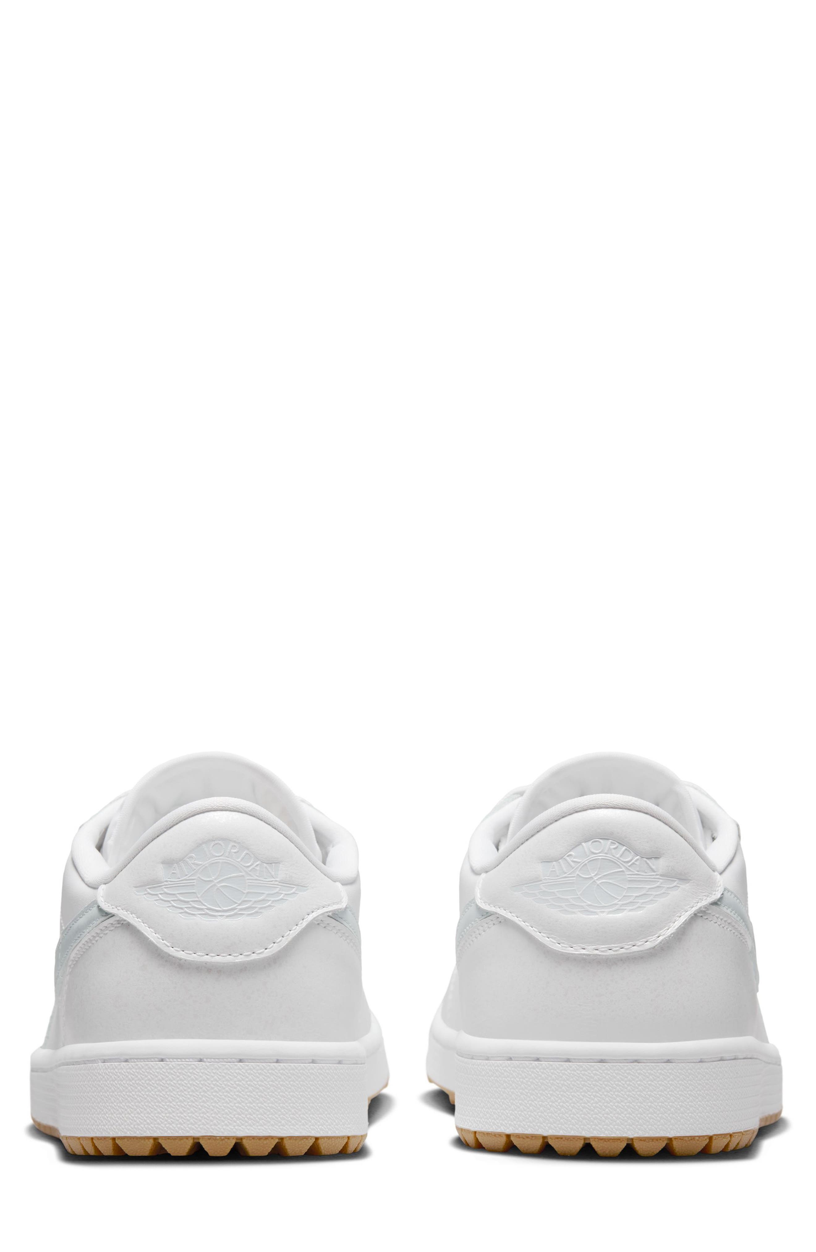 Air Jordan 1 Low Waterproof Golf Shoe, Alternate, color, WHITE/ PURE PLATINUM/ BROWN