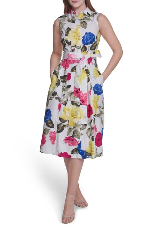 Sleeveless Cotton Shirtdress