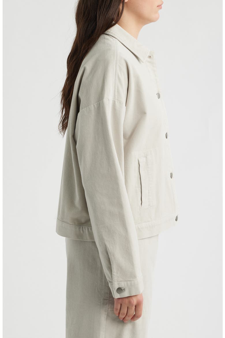 Classic Collar Stretch Organic Collar Corduroy Jacket, Alternate, color, CHALK