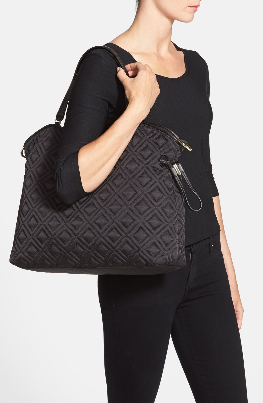 Tory Burch Quilted Slouchy Baby Bag, Alternate, color, 