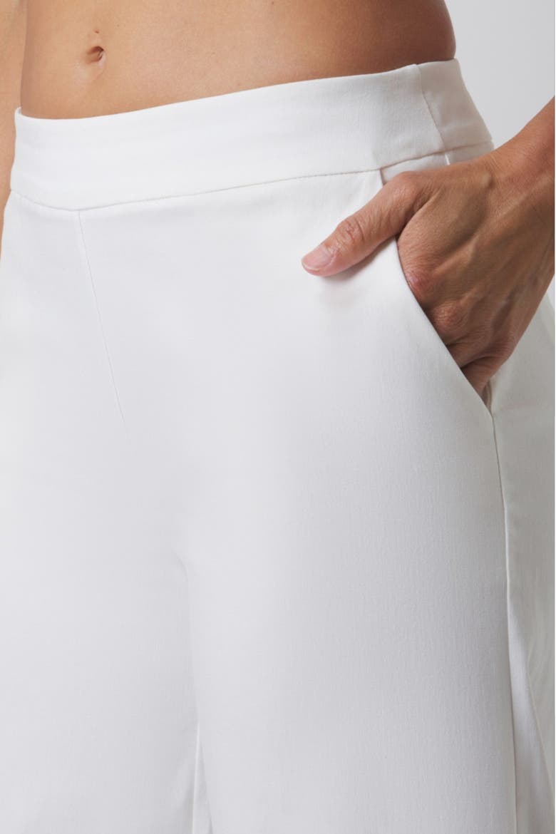 Catalina Stretch Cropped Wide-Leg Pant, Alternate, color, Ivory