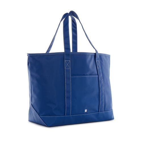 Trvl Design Bluebell Coated Canvas Maxi Tote In Blue