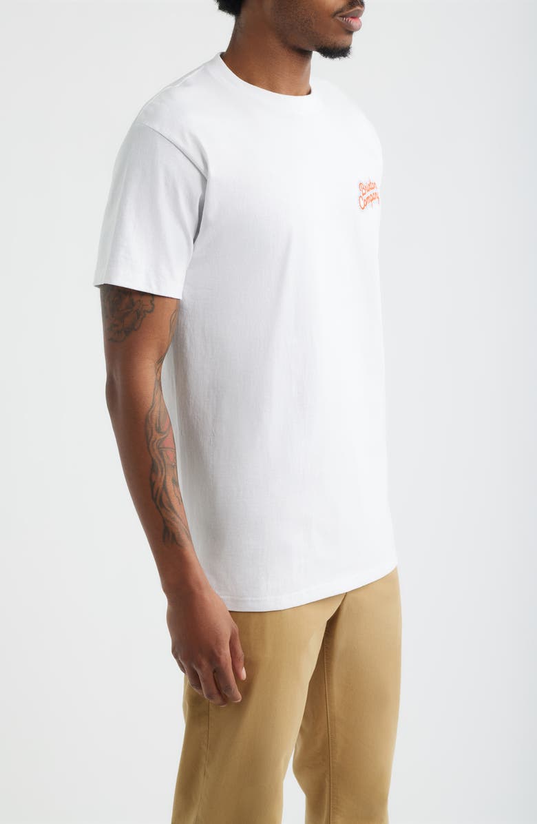 Brixton Stay While Cotton Graphic T-Shirt, Alternate, color, White