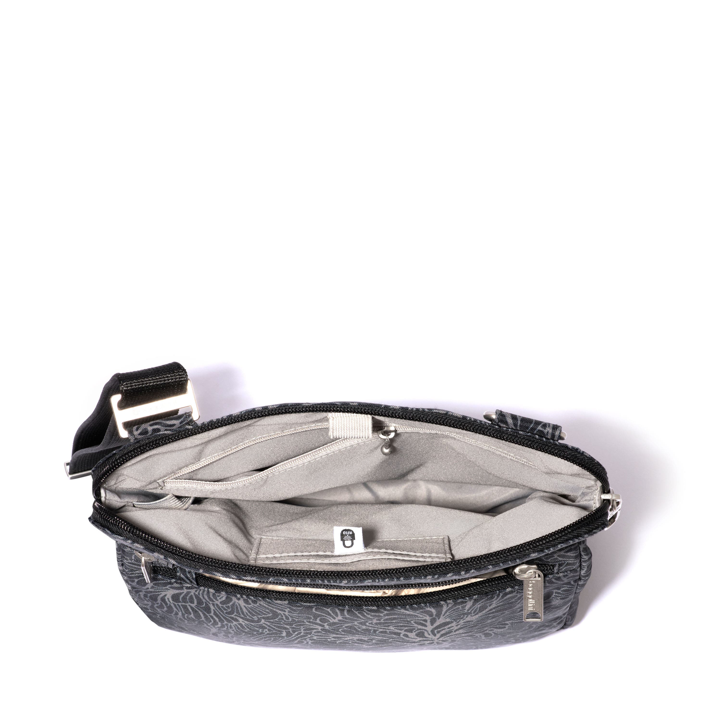 BAGGALLINI Securtex Anti-Theft Large Crossbody Bag, Alternate, color, Midnight Blossom Print