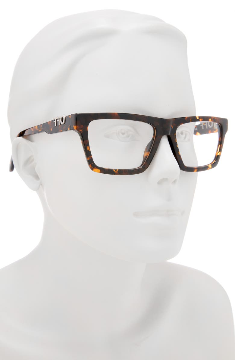 Off-White Havana 55mm Optical Glasses, Alternate, color, Havana