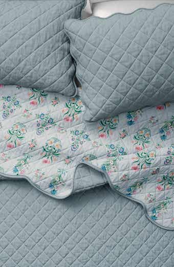 Woven & Weft Floral Scalloped Cotton Quilt & Sham Set