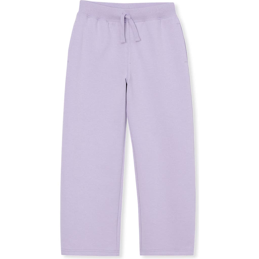 Lands' End Girls Wide Leg Knit Pants In Pastel Lilac