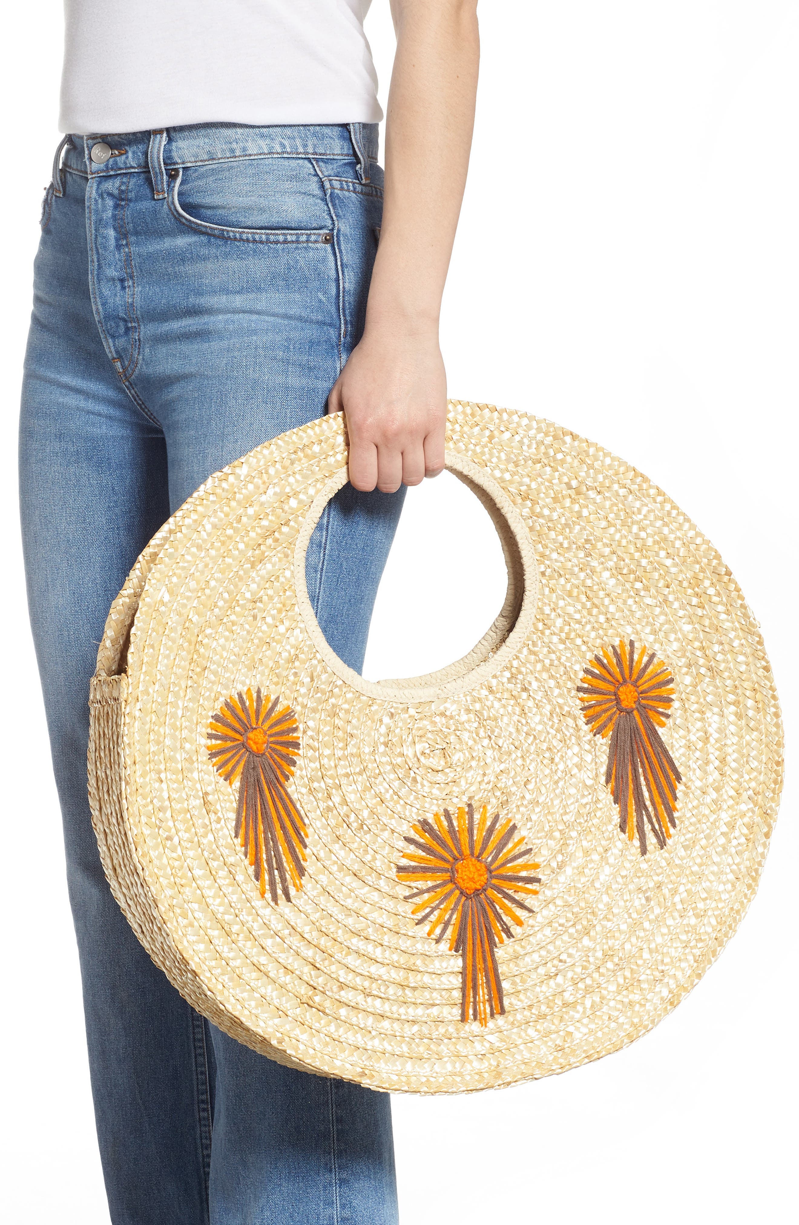 Brixton Nina Straw Bag, Alternate, color, 