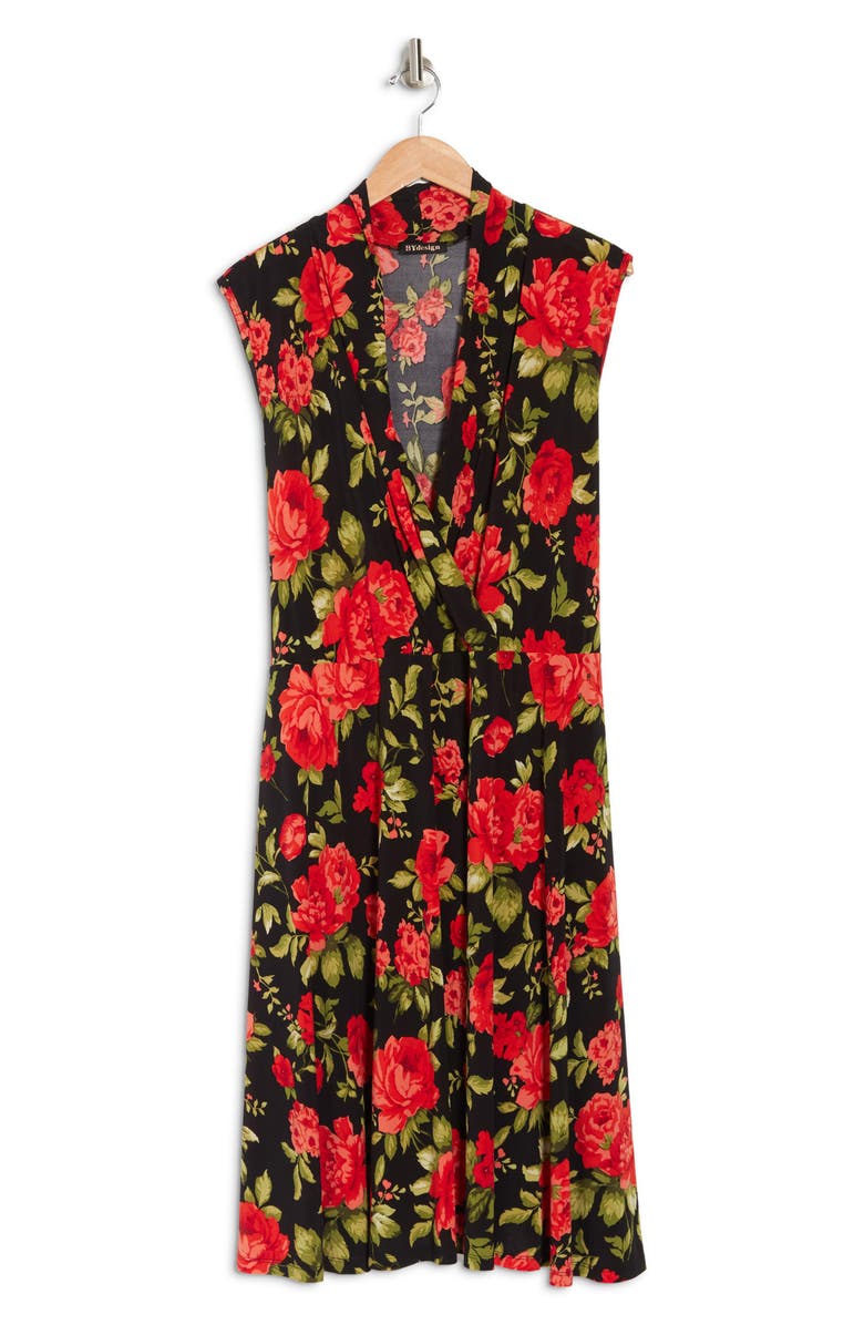 Love By Design Prescott Fit & Flare Belted Knee Length Dress, Alternate, color, Carnation