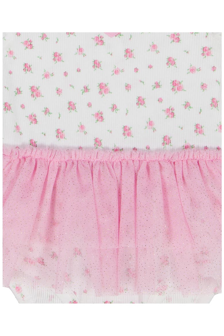 Tulle Skirted Bodysuit & Headband Set, Alternate, color, PINK MULTI