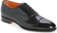 Santoni Lace-Up Cap Toe Oxford