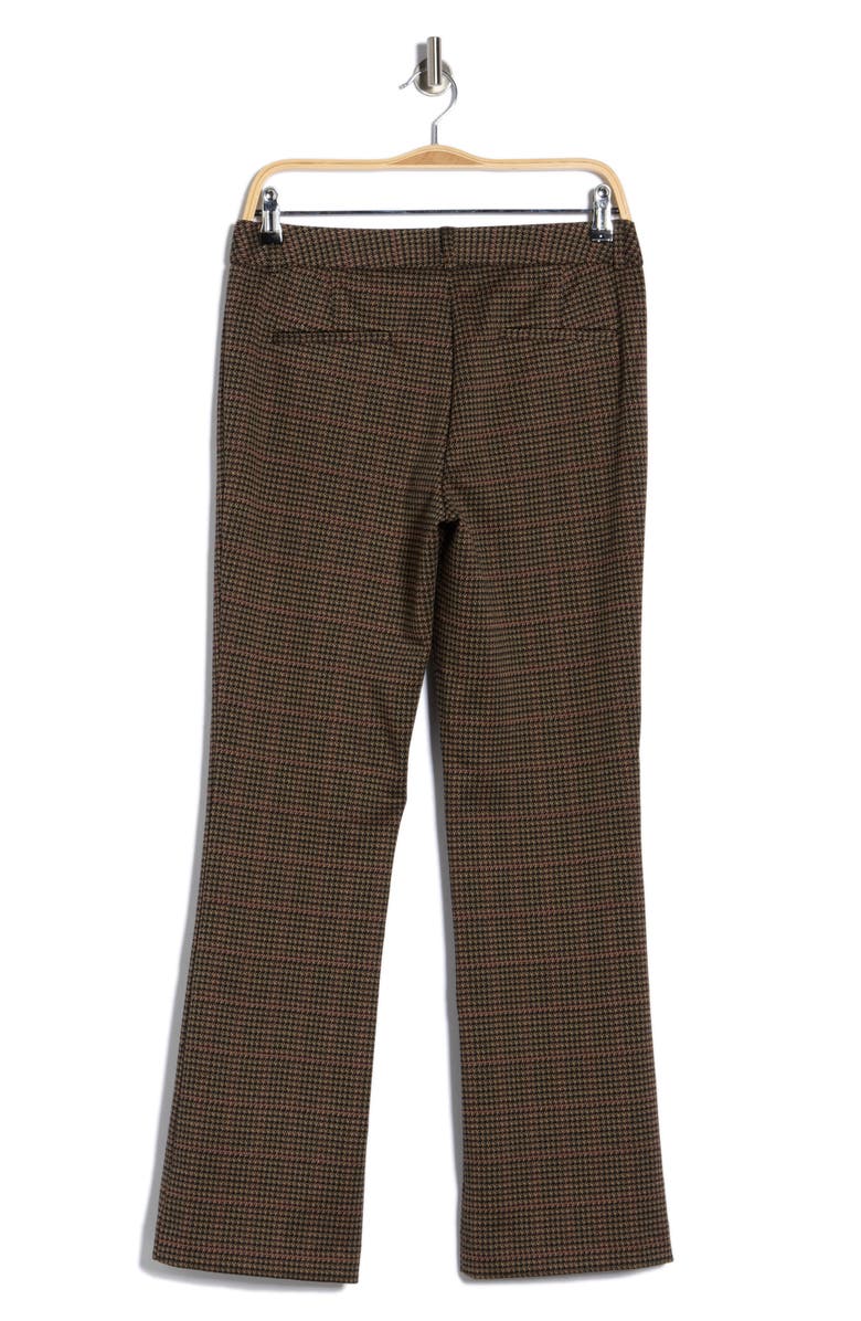 Amanda & Chelsea Houndstooth Check Pants, Alternate, color, Black/ Red Camel