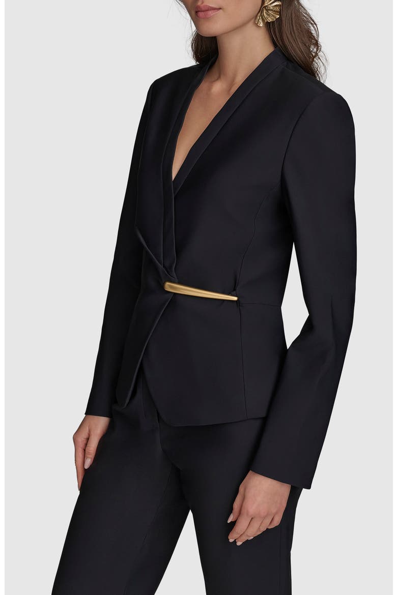 Wrap Blazer, Alternate, color, BLK