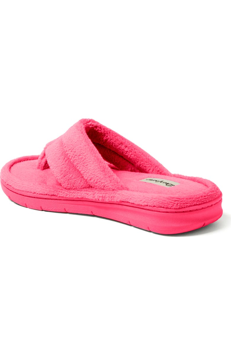 DEARFOAMS Wrenley Terry Thong Flip Flop Slipper, Alternate, color, Paradise Pink