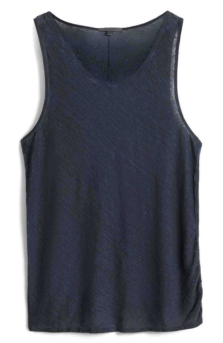 John Varvatos Broome Slim Fit Linen Tank, Alternate, color,