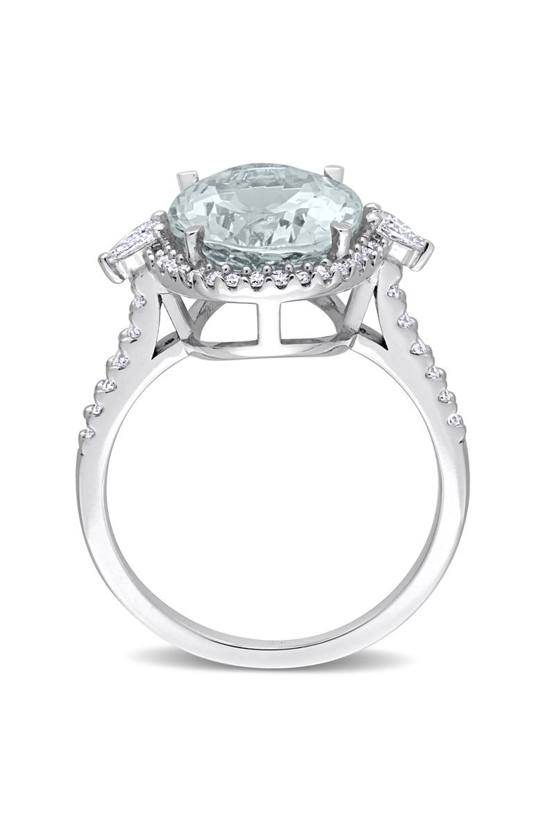 Julianna B. Aquamarine & Diamond Halo Cocktail Ring 14k, Alternate, color, Aquamarine