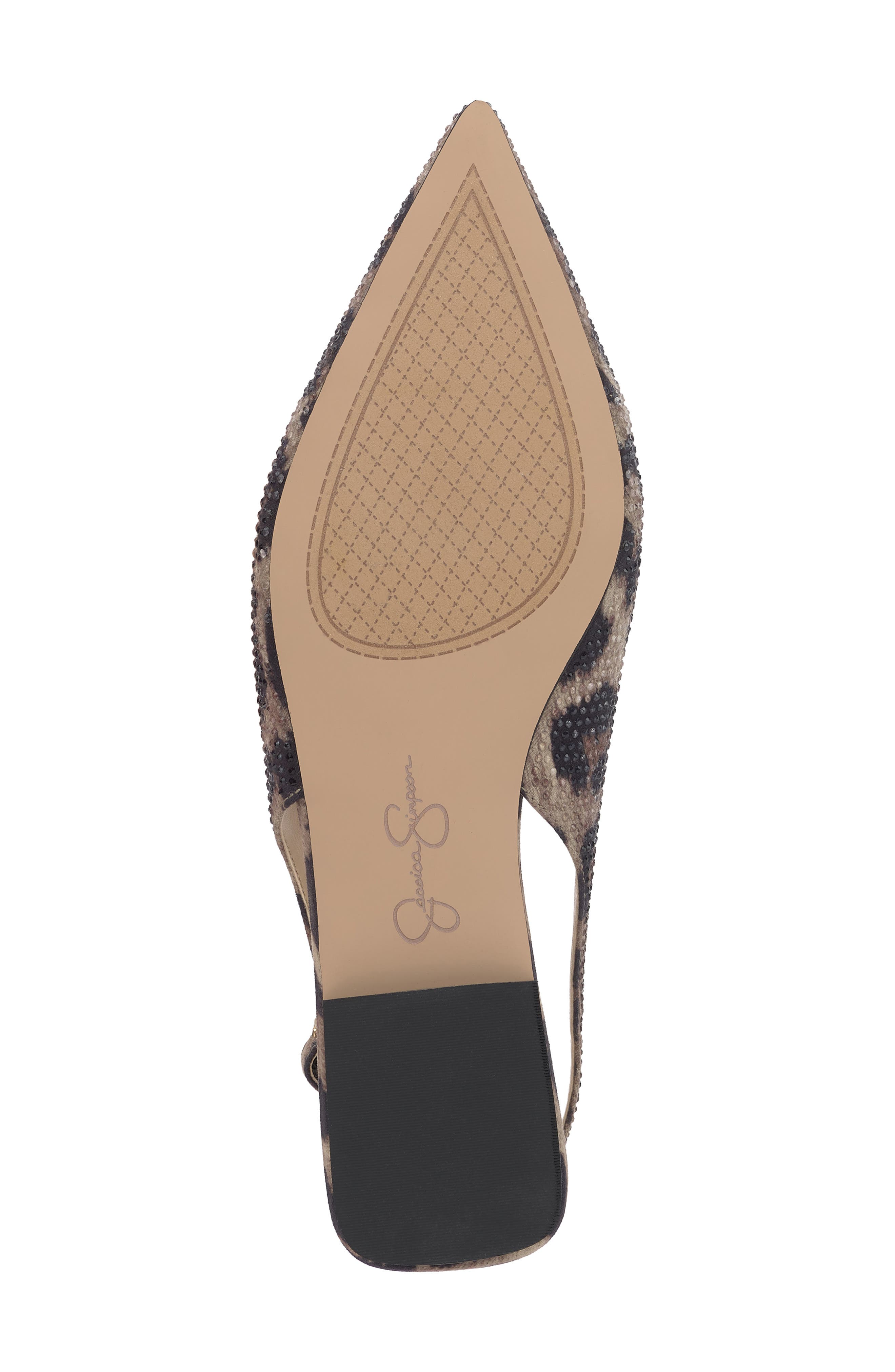 Jessica Simpson Mezzah Slingback Pointed Toe Flat, Alternate, color, Safari Combo Clpmst