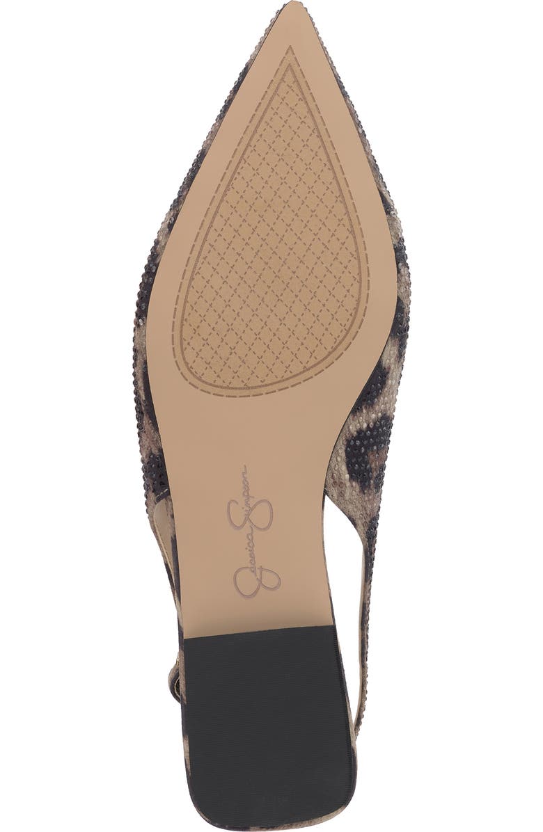 Jessica Simpson Mezzah Slingback Pointed Toe Flat, Alternate, color, Safari Combo Clpmst