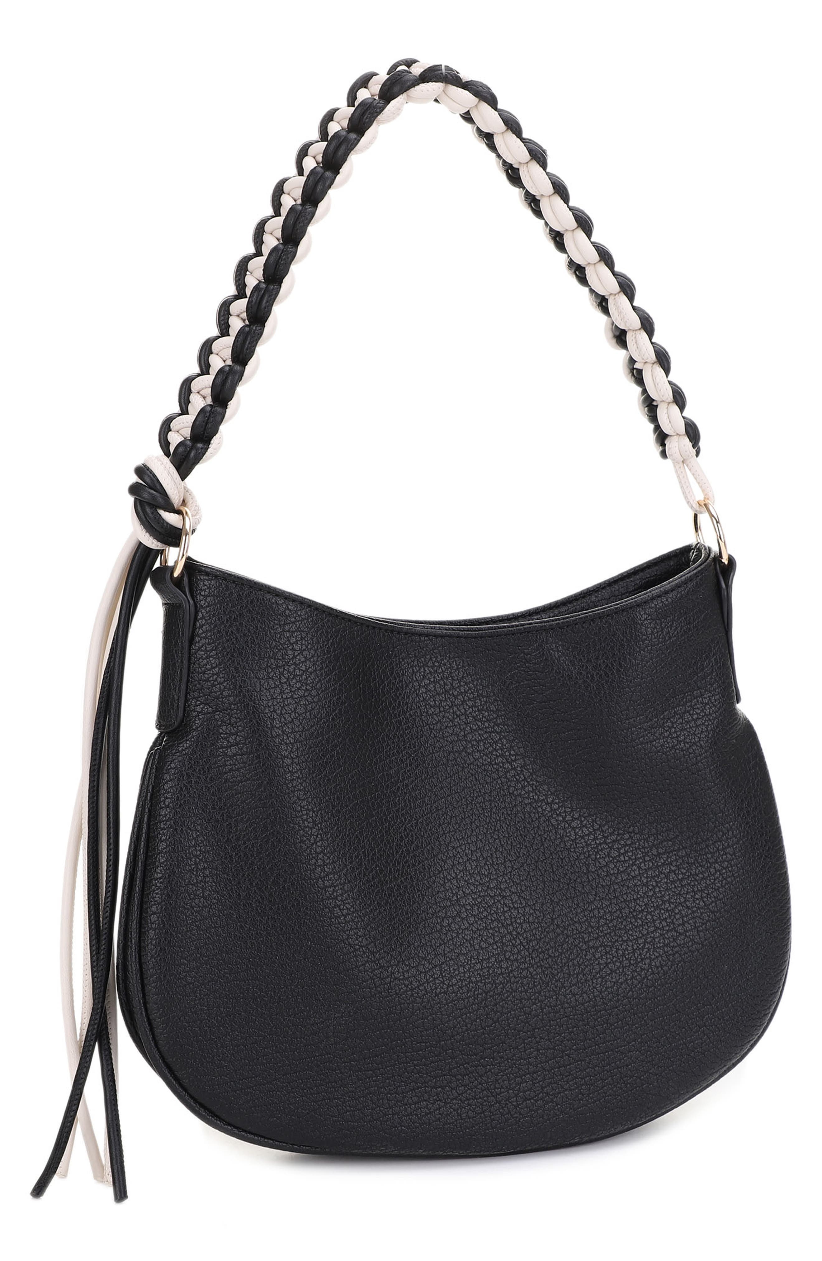 Mali + Lili Luna Recycled Vegan Leather Handbag, Main, color, 