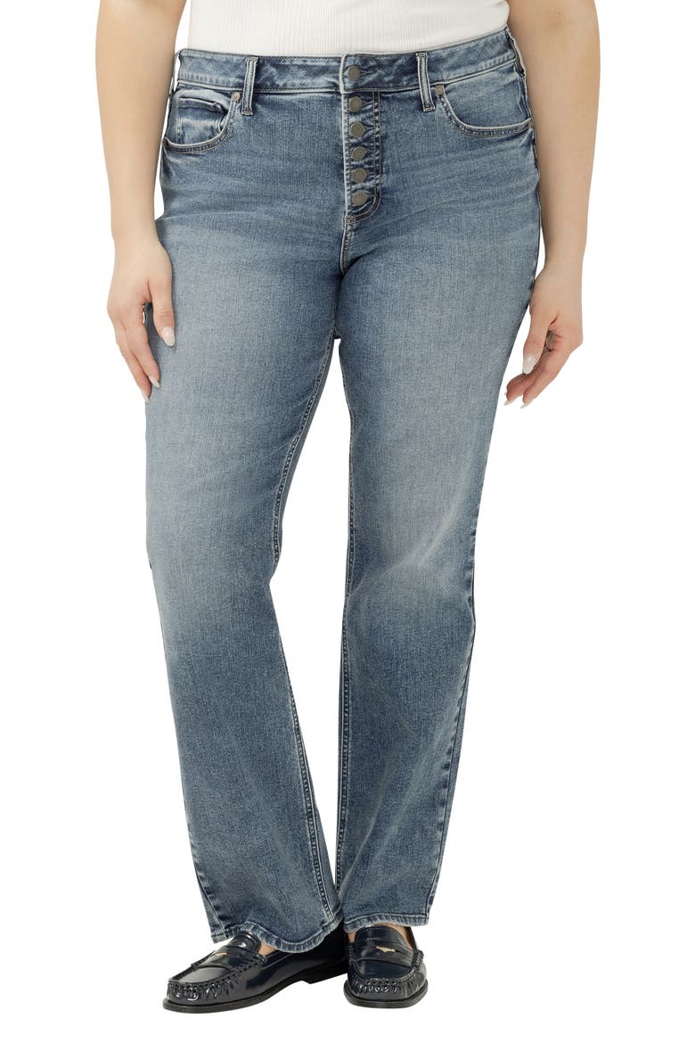 Avery High Waist Slim Bootcut Jeans, Main, color, KIRBY