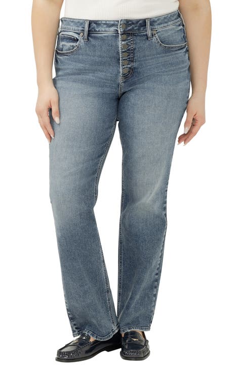 Avery High Waist Slim Bootcut Jeans (Kirby) (Plus)