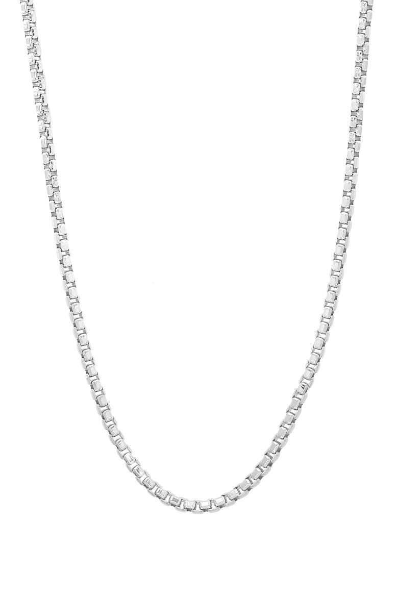 925 Sterling Silver Box Chain, Main, color, WHITE