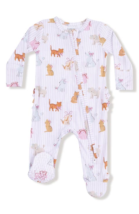 Fancy Pets Ruffle Zip Footie (Baby)