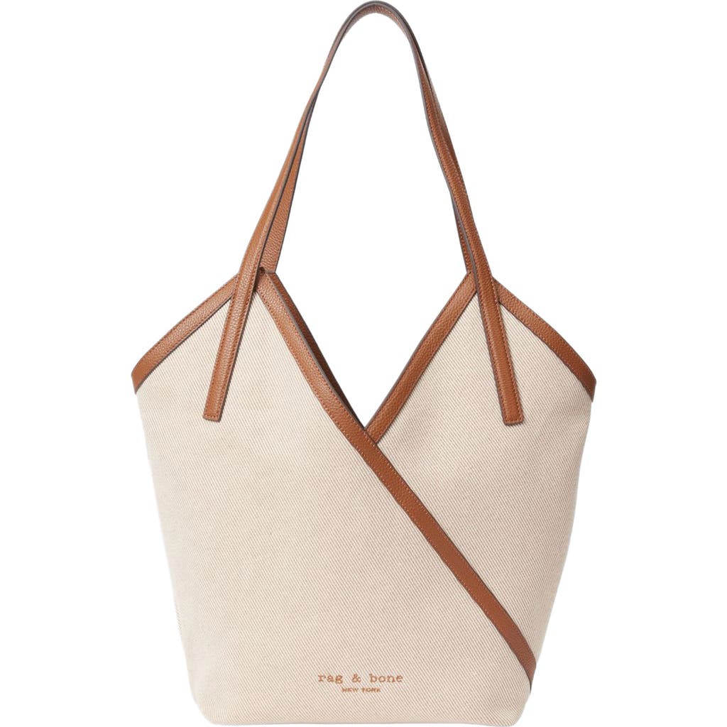 Rag & Bone Small Alix Leather Trim Canvas Carryall Tote