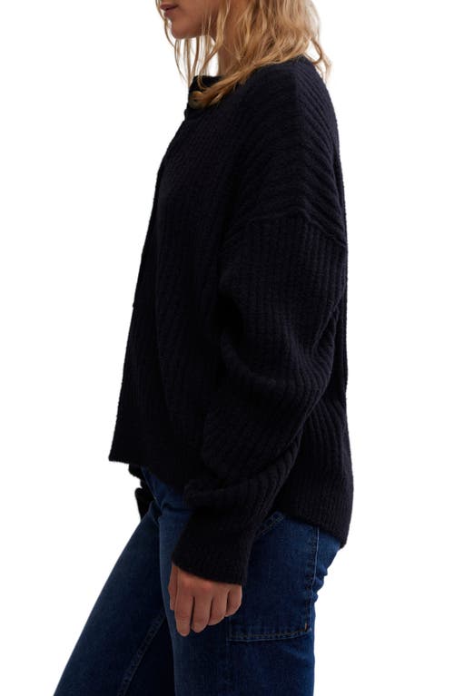 Shop Free People Cocoa Rib Henley Sweater