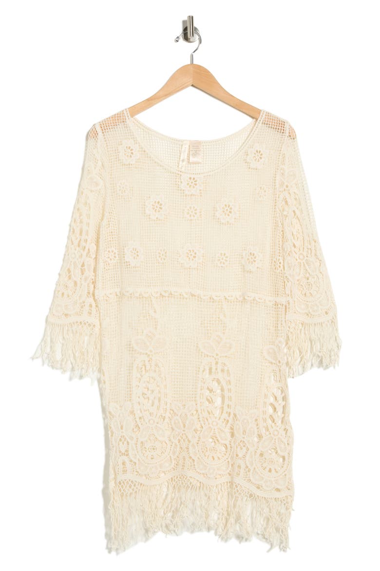 LONG SLV CRCHET BLOUSE, Alternate, color, NATURAL
