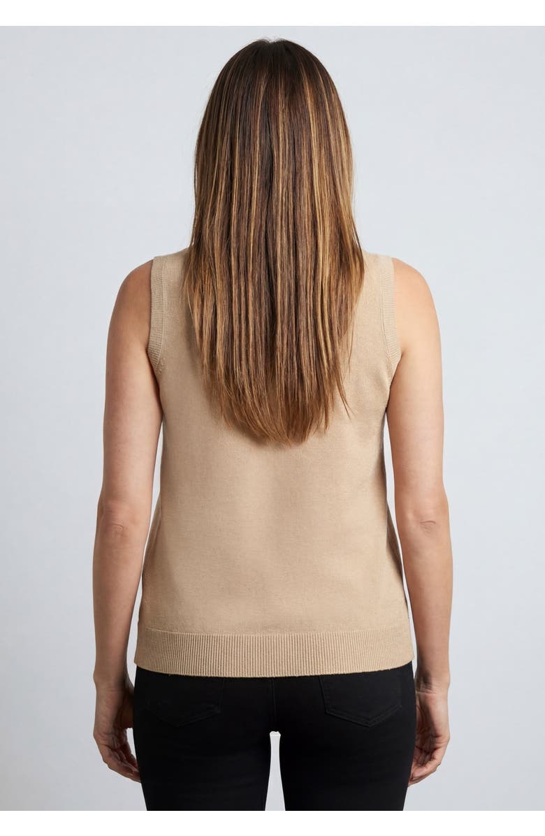 Jessica London Sleeveless Sequin Knit Sweater Shell, Alternate, color, New Khaki Shimmer