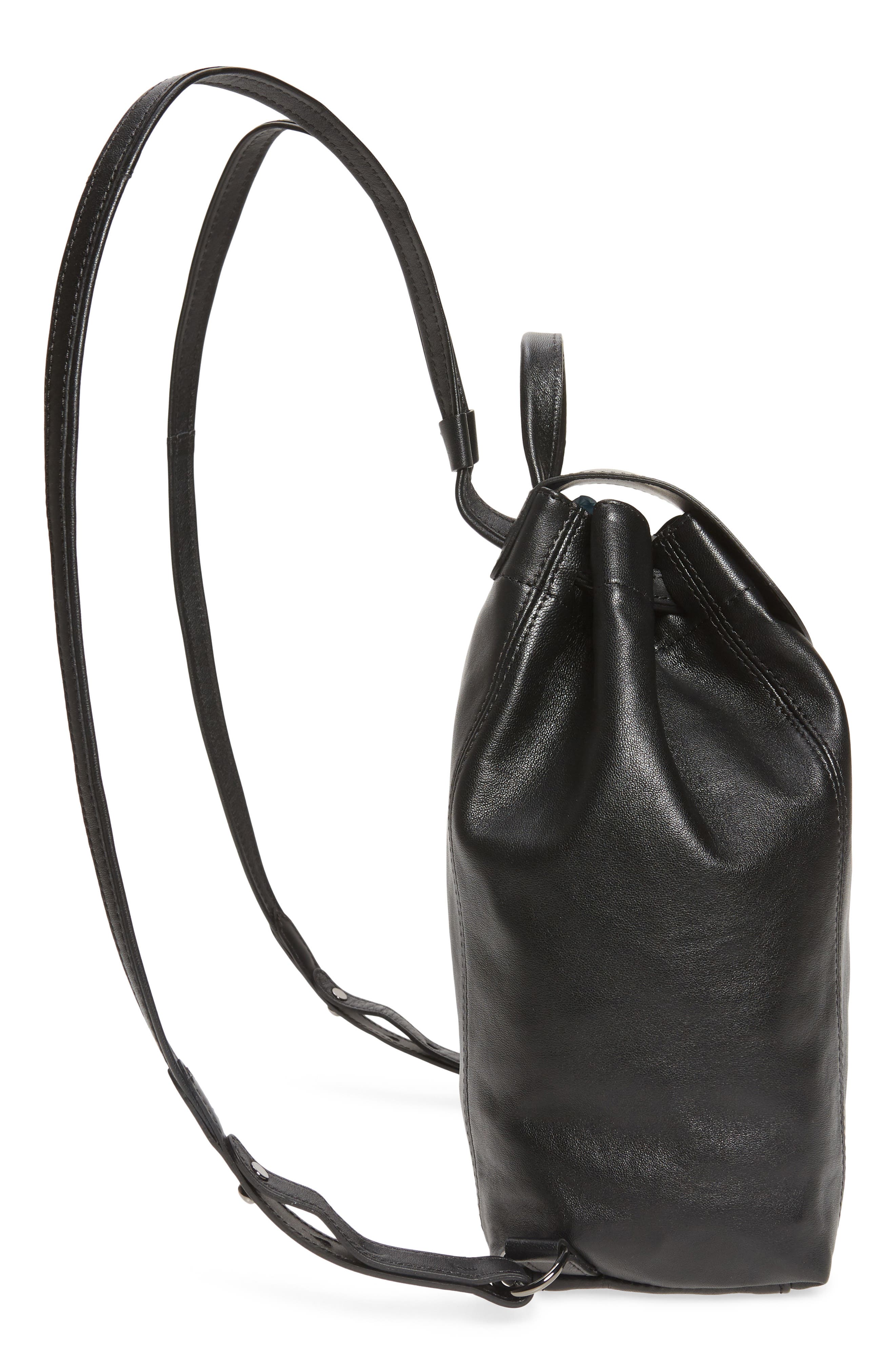 Longchamp Le Pliage Leather Backpack, Alternate, color, 
