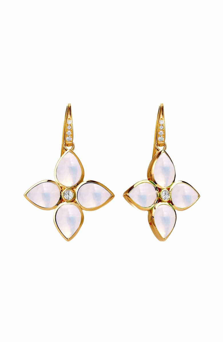 SYNA Bloom Florae Earrings, Main, color, Moon Quartz