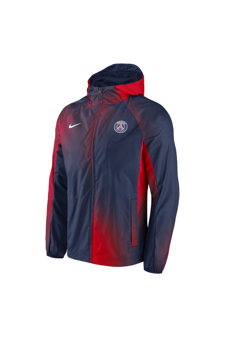 Men's Nike Navy Paris Saint-Germain AWF Raglan Full-Zip Hoodie Jacket, Alternate, color, Navy