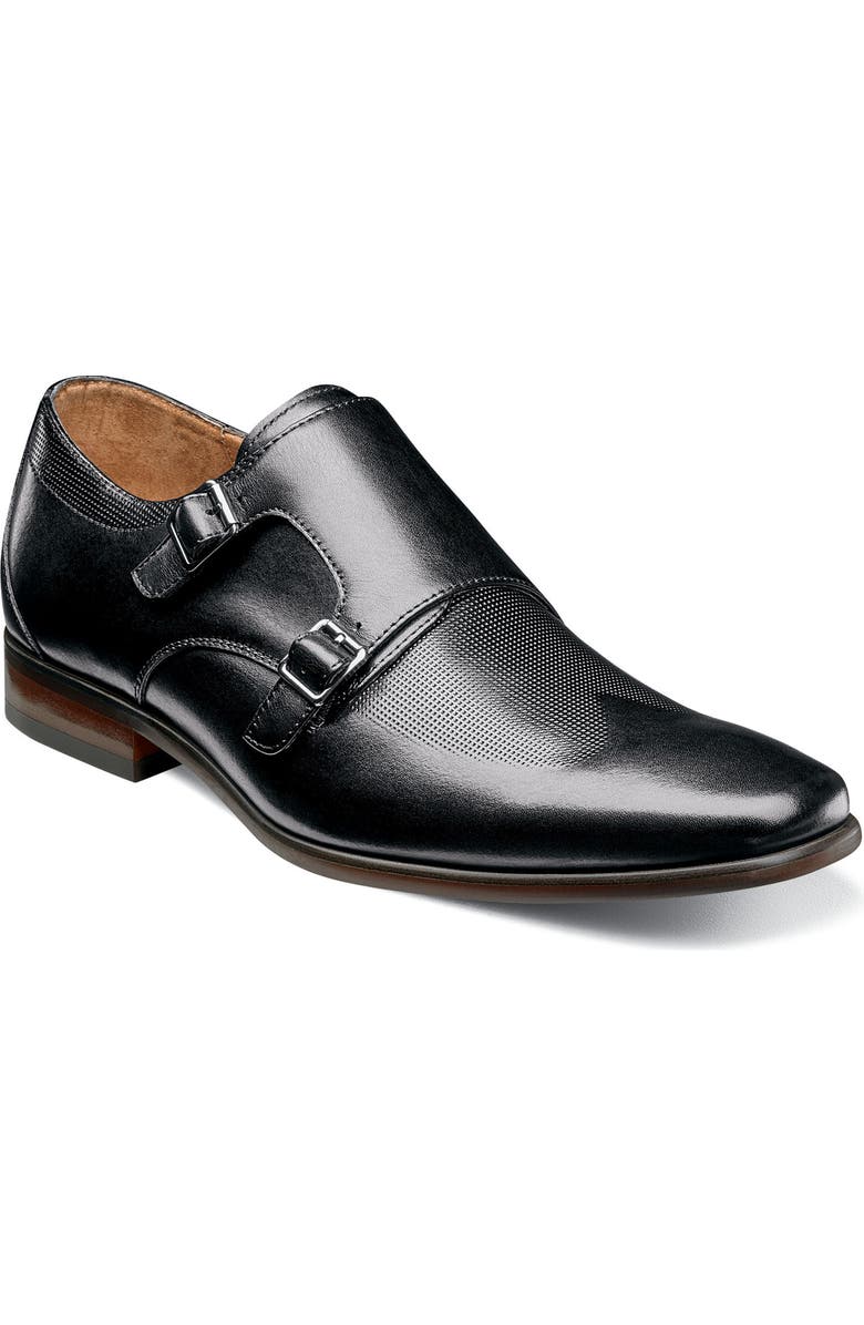 Florsheim Postino Textured Double Strap Monk Shoe, Main, color,