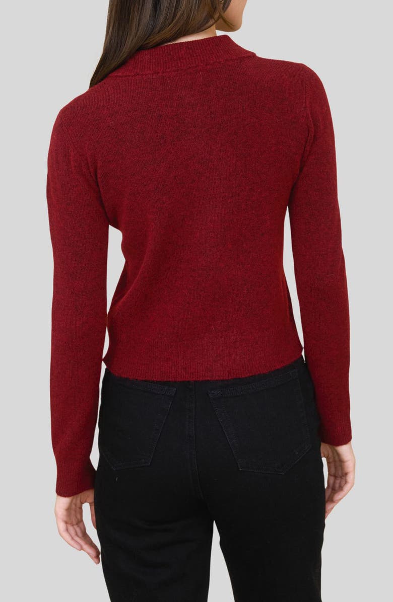 Blu Pepper Collared Crop Cardigan, Alternate, color, Deep Red