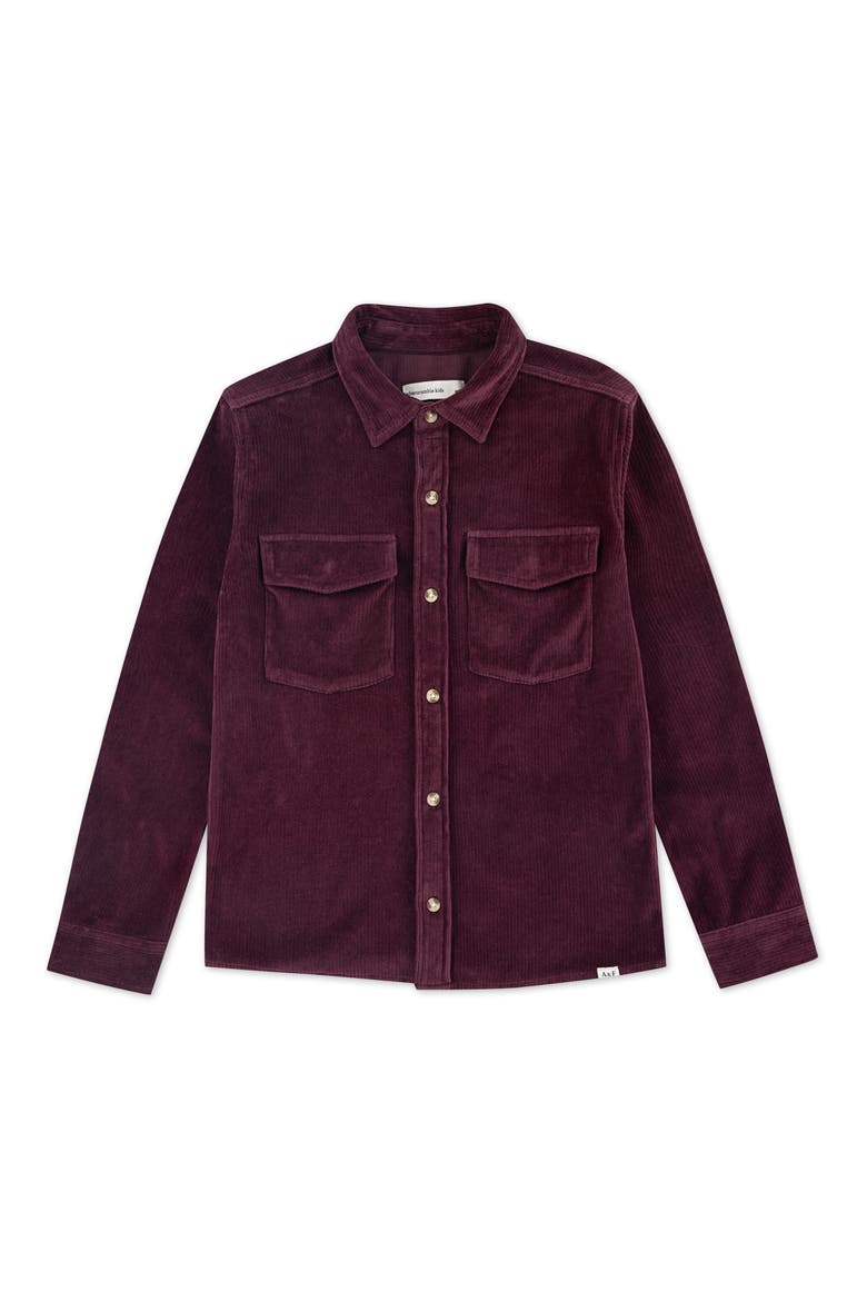 Kids' Corduroy Button-Up Shirt, Main, color, FIG