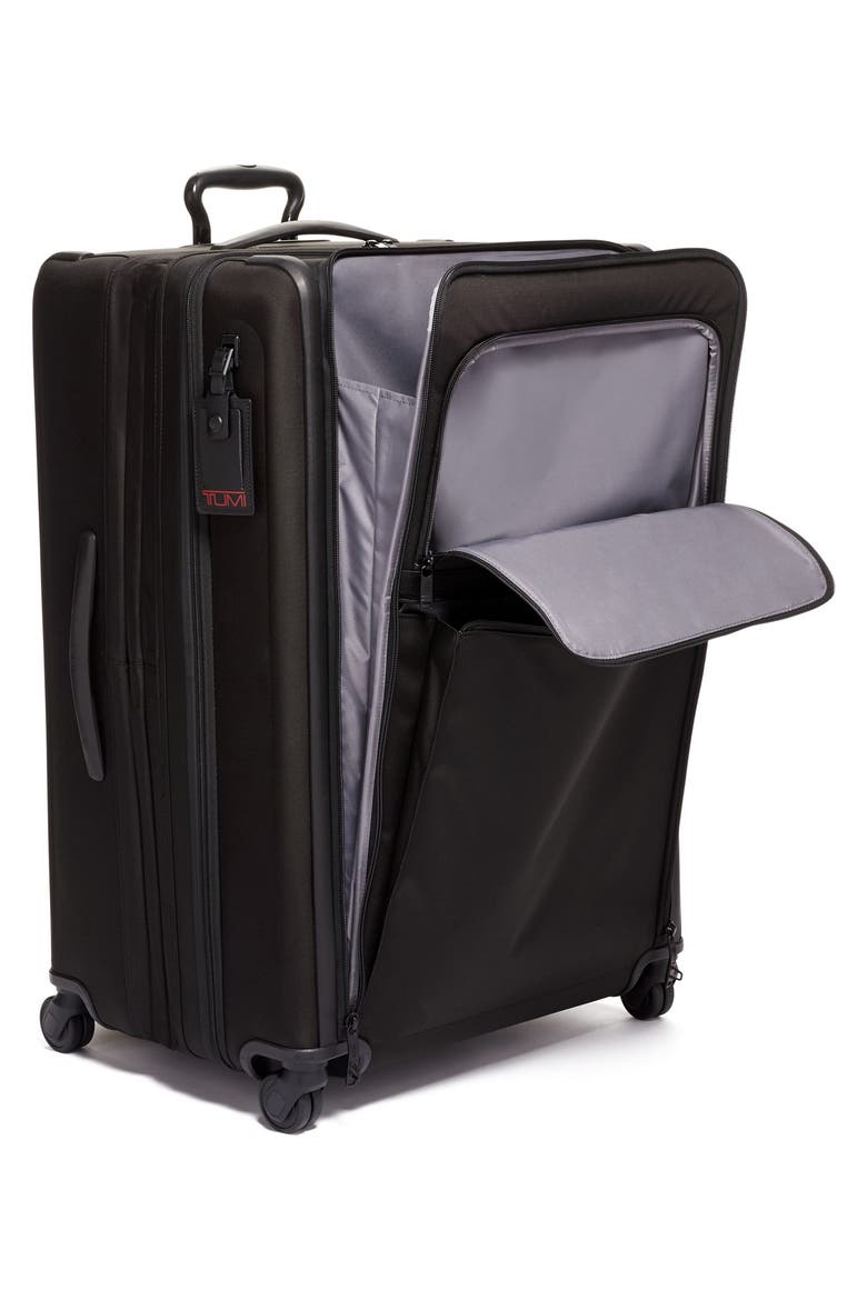 Alpha Large Expandable Checked Luggage, Alternate, color, BLACK