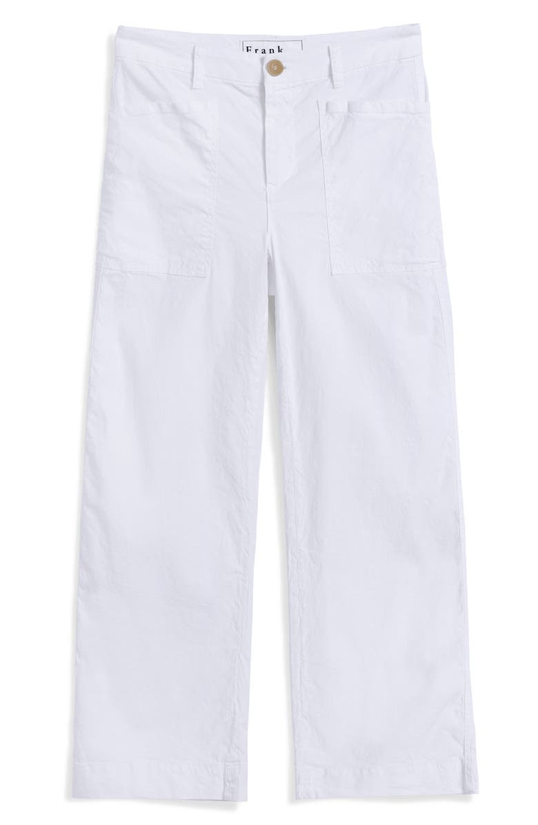 Frank & Eileen Wide Leg Pants, Main, color, White Preformance Linen