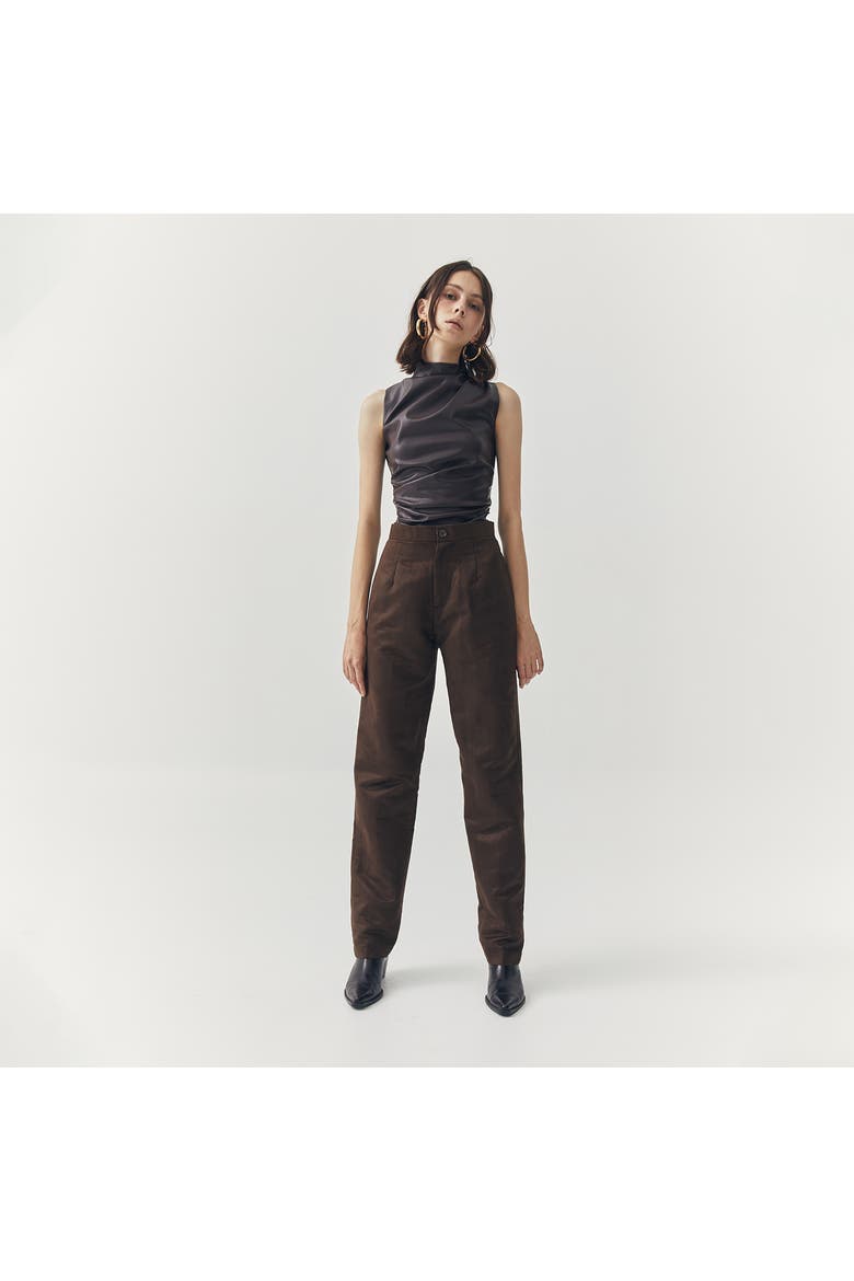 Jett Suede Pants, Alternate, color, Brown