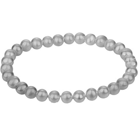 Shell Pearl Stretch Bracelet