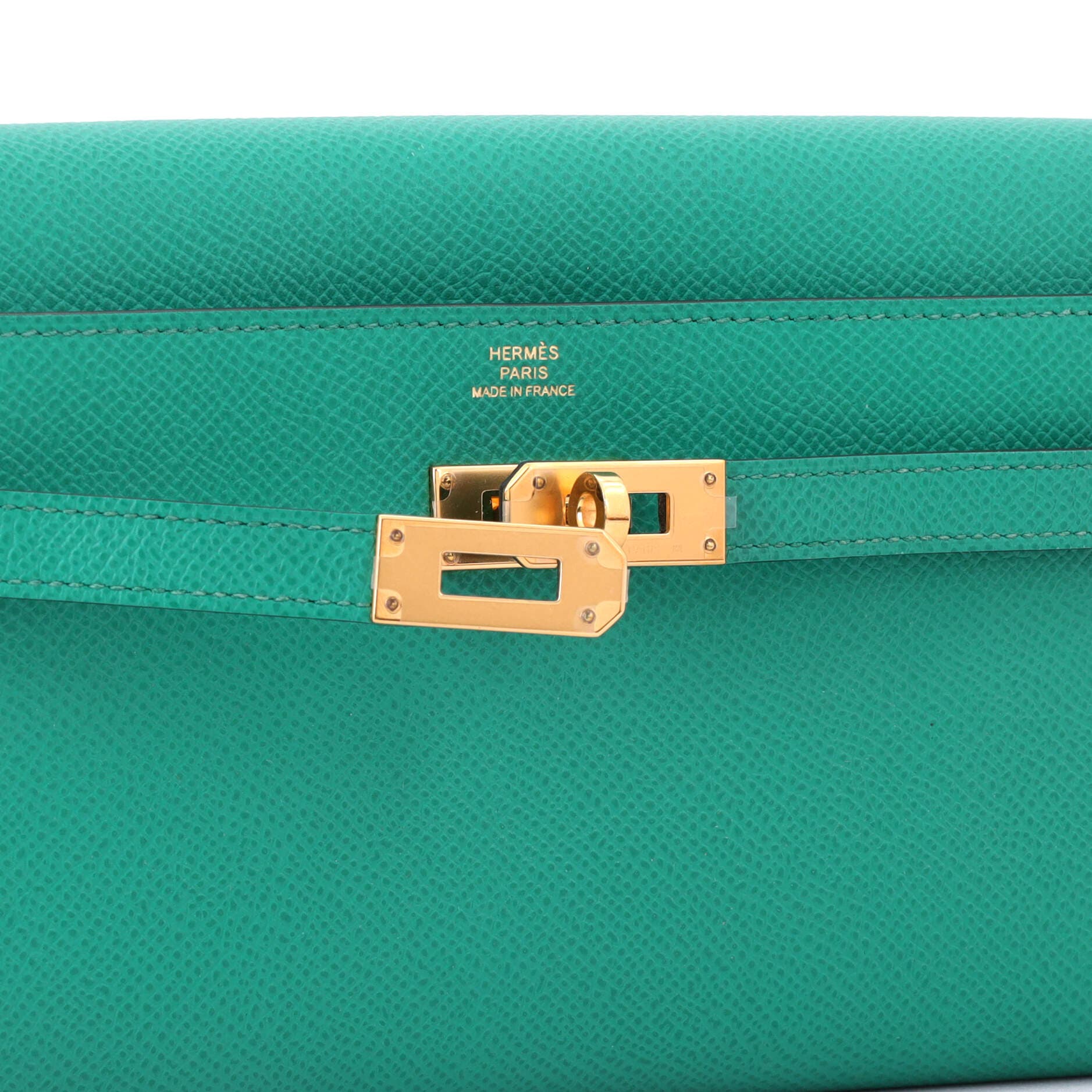 Pre-Owned Hermes Kelly To Go Wallet Verso Epsom, Alternate, color, Verso - Vert Jade/Bleu Brume