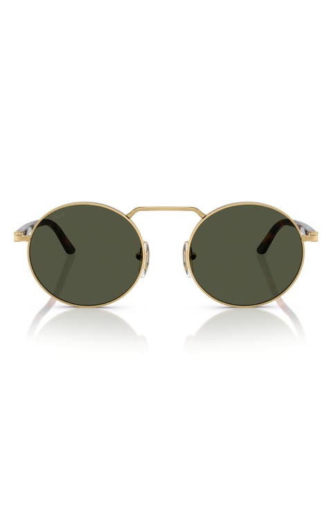 53mm Polarized Round Sunglasses