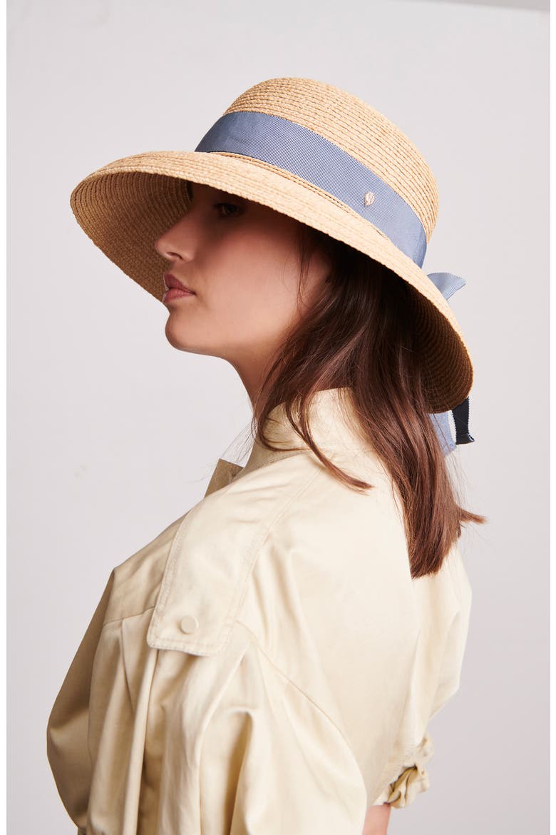 Newport Raffia Straw Hat, Alternate, color, NATURAL/ COASTAL
