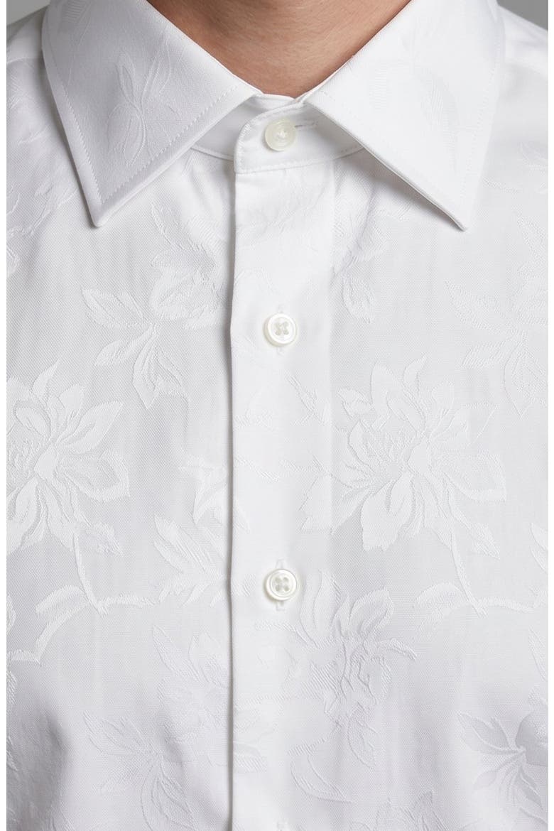 Paisley Tonal Cotton Shirt, Alternate, color, WHITE